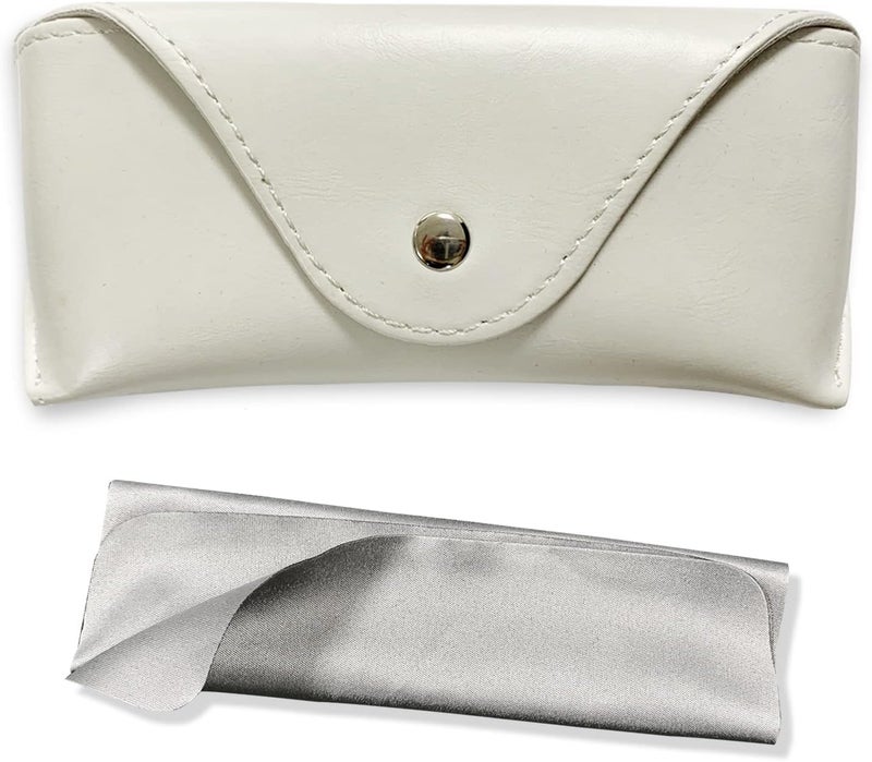 LogHog Portable Leather Glasses Case,Flexible Sunglasses Pouch Slim Case for Women Men Horizontal Eyeglass Case - Image 1